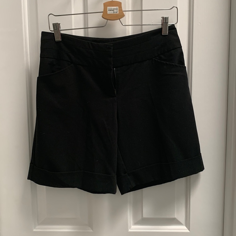 Black cuffed shorts